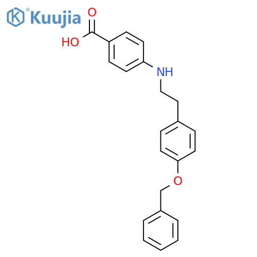 Benzoic acid, 4-[[2-[4-(phenylmethoxy)phenyl]ethyl]amino]- structure