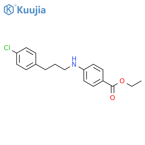 Benzoic acid, 4-[[3-(4-chlorophenyl)propyl]amino]-, ethyl ester structure