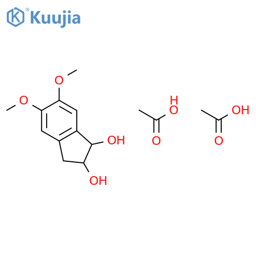 1H-Indene-1,2-diol, 2,3-dihydro-5,6-dimethoxy-, diacetate structure