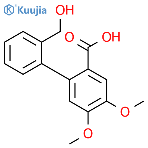 [1,1'-Biphenyl]-2-carboxylic acid, 2'-(hydroxymethyl)-4,5-dimethoxy- structure