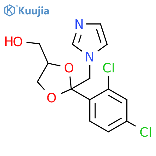 trans-2-(2,4-Dichlorophenyl)-2-(1H-imidazol-1-ylmethyl)-1,3-dioxolane-4-methanol structure