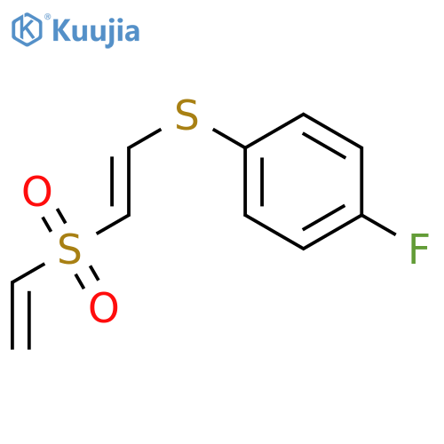 Benzene, 1-[[2-(ethenylsulfonyl)ethenyl]thio]-4-fluoro- structure