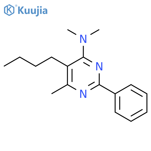 4-Pyrimidinamine, 5-butyl-N,N,6-trimethyl-2-phenyl- structure