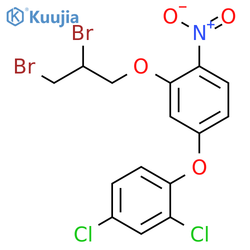 Benzene, 2-(2,3-dibromopropoxy)-4-(2,4-dichlorophenoxy)-1-nitro- structure