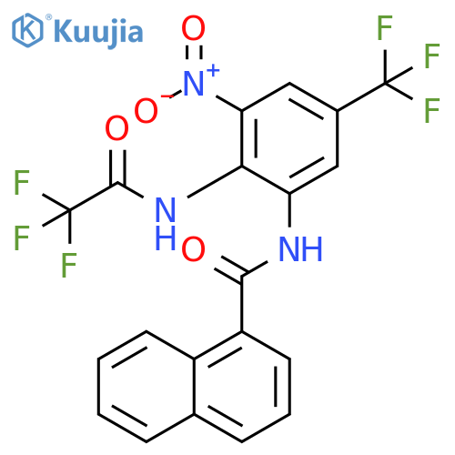 1-Naphthalenecarboxamide,N-[3-nitro-2-[(trifluoroacetyl)amino]-5-(trifluoromethyl)phenyl]- structure