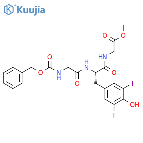 Glycine, N-[3,5-diiodo-N-[N-[(phenylmethoxy)carbonyl]glycyl]-L-tyrosyl]-, methyl ester (9CI) structure