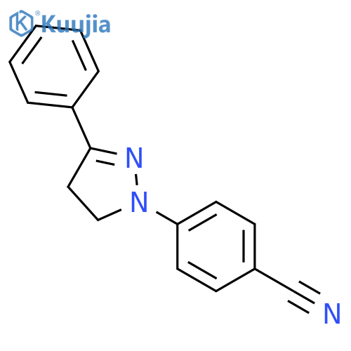 Benzonitrile, 4-(4,5-dihydro-3-phenyl-1H-pyrazol-1-yl)- structure