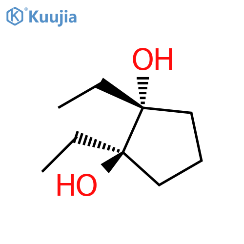 1,2-Cyclopentanediol, 1,2-diethyl-, trans- (9CI) structure