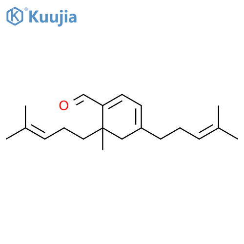 1,3-Cyclohexadiene-1-carboxaldehyde,6-methyl-4,6-bis(4-methyl-3-pentenyl)- structure