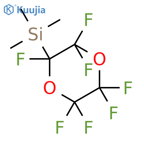 Silane, (2,3,3,5,5,6,6-heptafluoro-1,4-dioxan-2-yl)trimethyl- structure