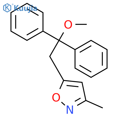 Isoxazole, 5-(2-methoxy-2,2-diphenylethyl)-3-methyl- structure