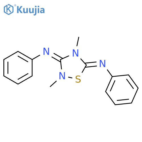 Benzenamine,N,N'-(2,4-dimethyl-1,2,4-thiadiazolidine-3,5-diylidene)bis-, (Z,Z)- structure