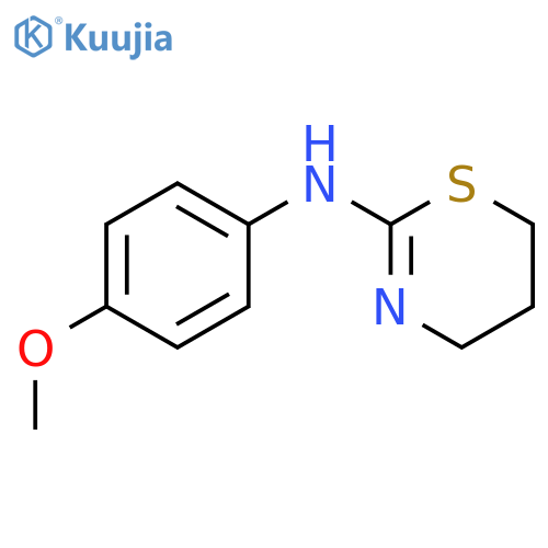 5,6-Dihydro-N-(4-methoxyphenyl)-4H-1,3-thiazin-2-amine structure