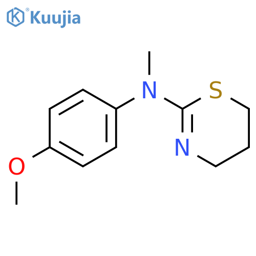 4H-1,3-Thiazin-2-amine, 5,6-dihydro-N-(4-methoxyphenyl)-N-methyl- structure
