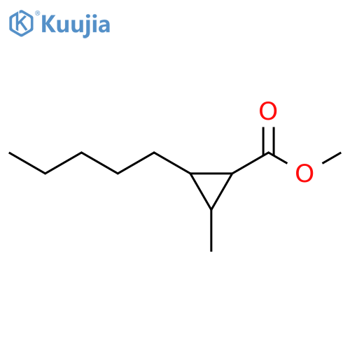 2-Methyl-3-pentylcyclopropanecarboxylic acid methylester structure