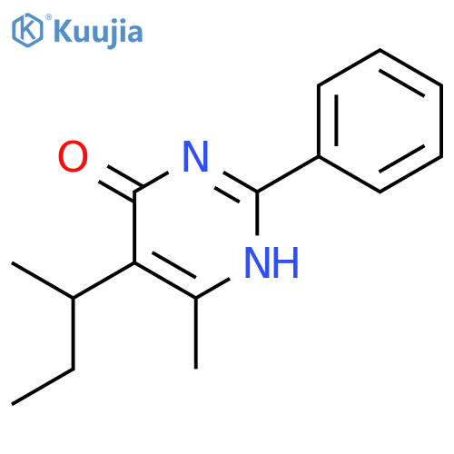 4(1H)-Pyrimidinone, 6-methyl-5-(1-methylpropyl)-2-phenyl- structure