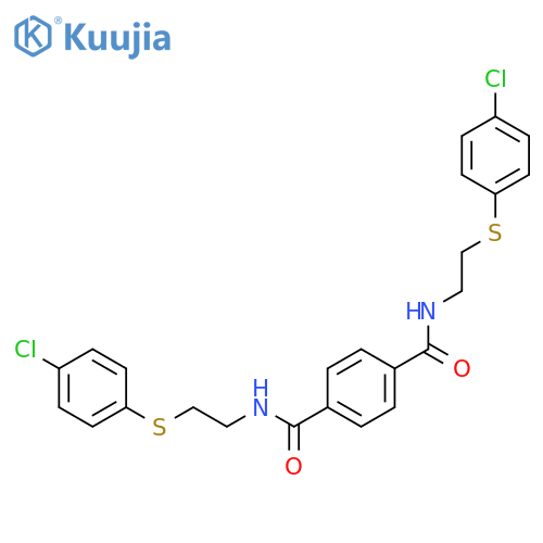 1,4-Benzenedicarboxamide, N,N'-bis[2-[(4-chlorophenyl)thio]ethyl]- structure