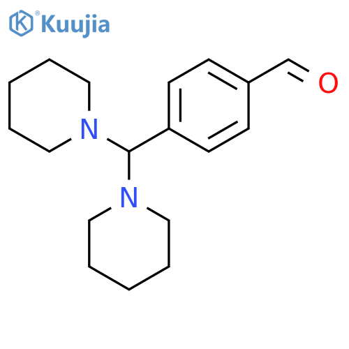 Benzaldehyde, 4-(di-1-piperidinylmethyl)- structure