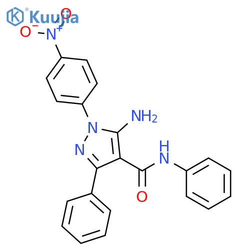 1H-Pyrazole-4-carboxamide, 5-amino-1-(4-nitrophenyl)-N,3-diphenyl- structure