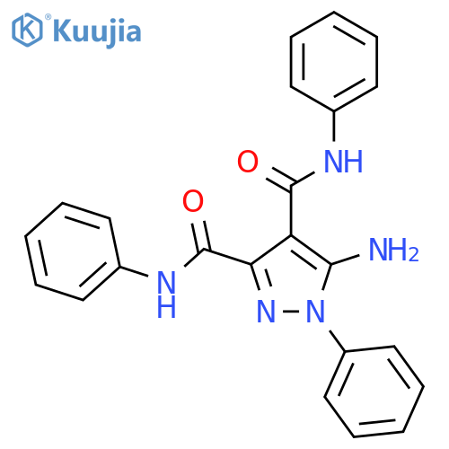 1H-Pyrazole-3,4-dicarboxamide, 5-amino-N,N',1-triphenyl- structure