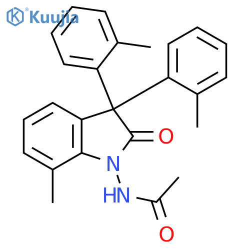 Acetamide,N-[2,3-dihydro-7-methyl-3,3-bis(2-methylphenyl)-2-oxo-1H-indol-1-yl]- structure