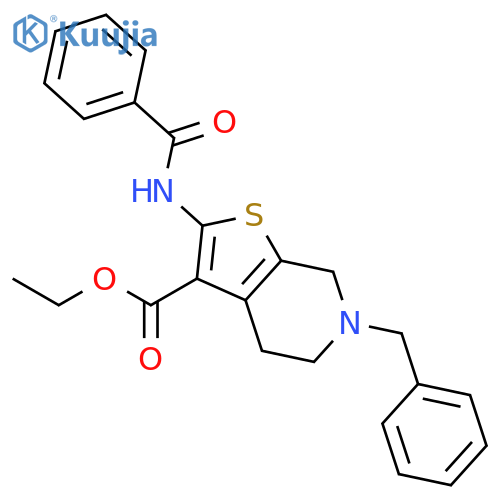 ethyl 2-(benzoylamino)-6-benzyl-4,5,6,7-tetrahydrothieno[2,3-c]pyridine-3-carboxylate structure