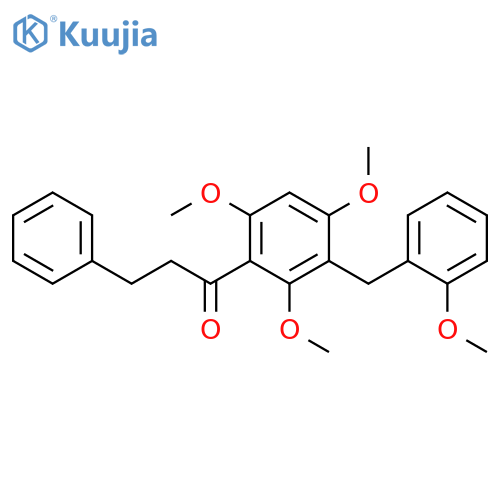 1-Propanone,3-phenyl-1-[2,4,6-trimethoxy-3-[(2-methoxyphenyl)methyl]phenyl]- structure