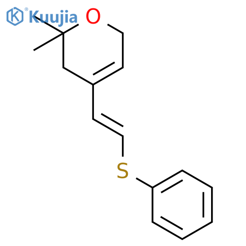 2H-Pyran, 3,6-dihydro-2,2-dimethyl-4-[2-(phenylthio)ethenyl]- structure