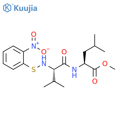 L-Leucine, N-[N-[(2-nitrophenyl)thio]-L-valyl]-, methyl ester structure