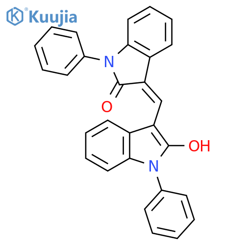 2H-Indol-2-one, 1,3-dihydro-3-[(2-hydroxy-1-phenyl-1H-indol-3-yl)methylene]-1-phenyl-, (Z)- (9CI) structure
