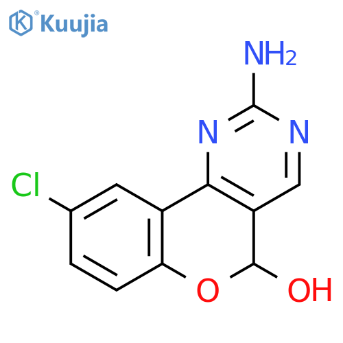 5H-[1]Benzopyrano[4,3-d]pyrimidin-5-ol, 2-amino-9-chloro- structure
