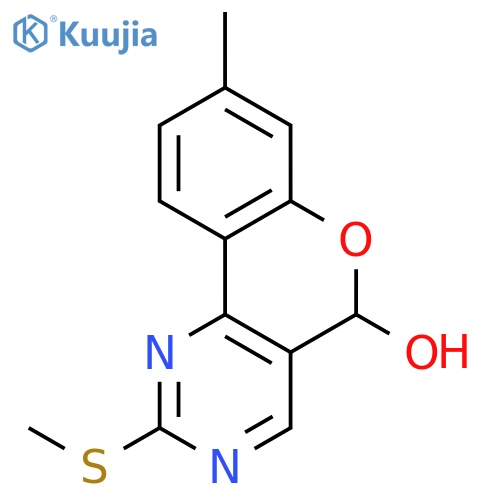 5H-[1]Benzopyrano[4,3-d]pyrimidin-5-ol, 8-methyl-2-(methylthio)- structure