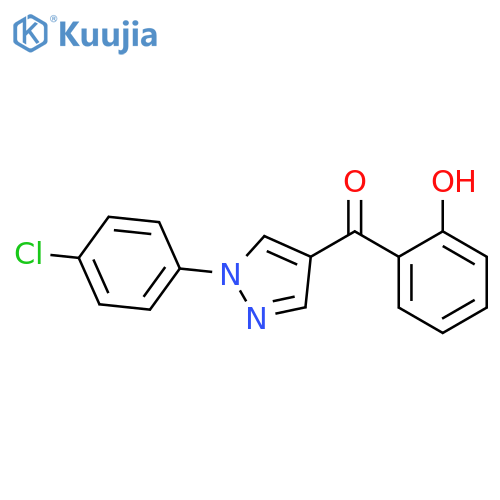 Methanone, [1-(4-chlorophenyl)-1H-pyrazol-4-yl](2-hydroxyphenyl)- structure