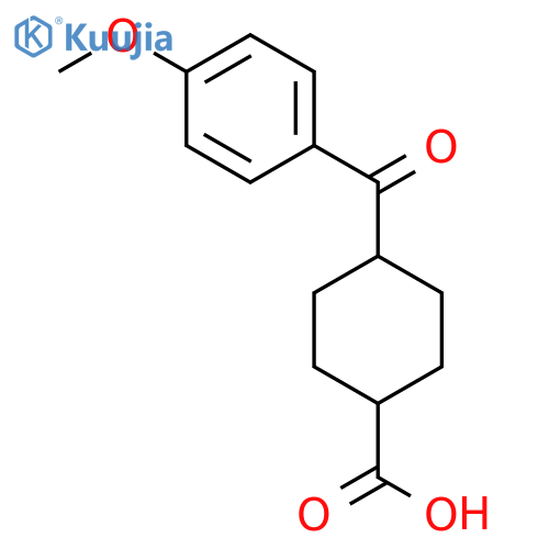 trans-4-(4-Methoxybenzoyl)cyclohexane-1-carboxylic acid structure