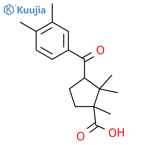 Cyclopentanecarboxylic acid, 3-(3,4-dimethylbenzoyl)-1,2,2-trimethyl- structure