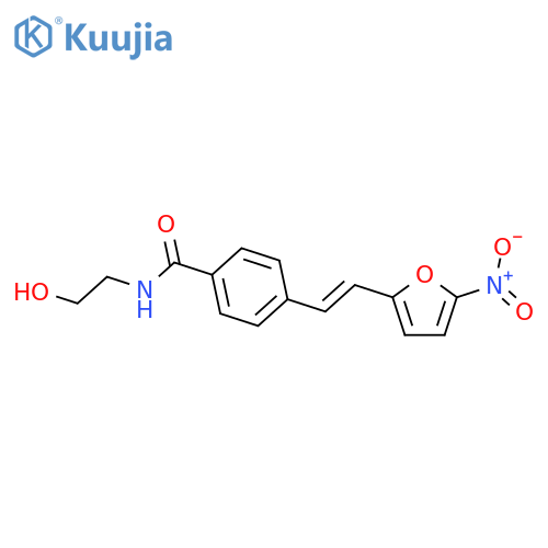 Benzamide, N-(2-hydroxyethyl)-4-[2-(5-nitro-2-furanyl)ethenyl]- structure