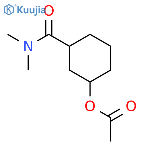 Cyclohexanecarboxamide, 3-(acetyloxy)-N,N-dimethyl-, trans- structure