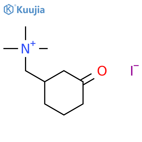 Cyclohexanemethanaminium, N,N,N-trimethyl-3-oxo-, iodide structure