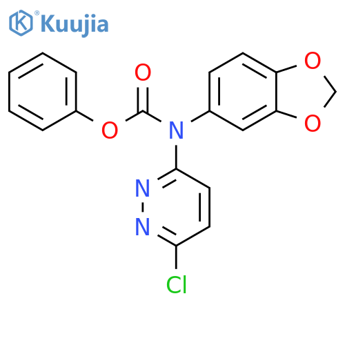 Carbamic acid, 1,3-benzodioxol-5-yl(6-chloro-3-pyridazinyl)-, phenyl ester (9CI) structure