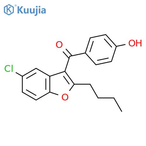 Methanone, (2-butyl-5-chloro-3-benzofuranyl)(4-hydroxyphenyl)- structure