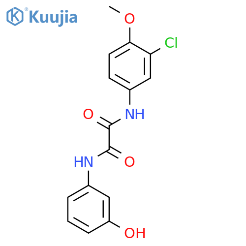Ethanediamide, N-(3-chloro-4-methoxyphenyl)-N'-(3-hydroxyphenyl)- structure