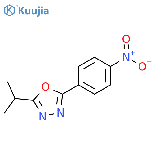 1,3,4-Oxadiazole, 2-(1-methylethyl)-5-(4-nitrophenyl)- structure