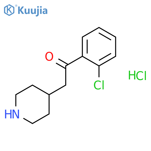 ETHANONE, 1-(2-CHLOROPHENYL)-2-(4-PIPERIDINYL)-, HYDROCHLORIDE structure