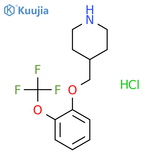 Piperidine, 4-[[2-(trifluoromethoxy)phenoxy]methyl]-, hydrochloride structure