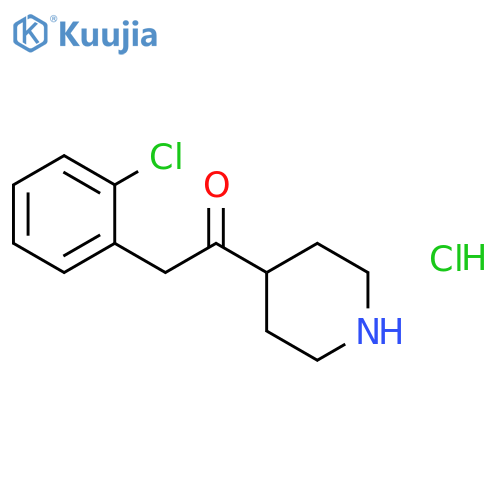 ETHANONE, 2-(2-CHLOROPHENYL)-1-(4-PIPERIDINYL)-, HYDROCHLORIDE structure