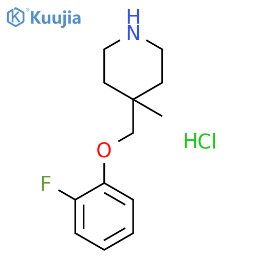 Piperidine, 4-[(2-fluorophenoxy)methyl]-4-methyl-, hydrochloride structure