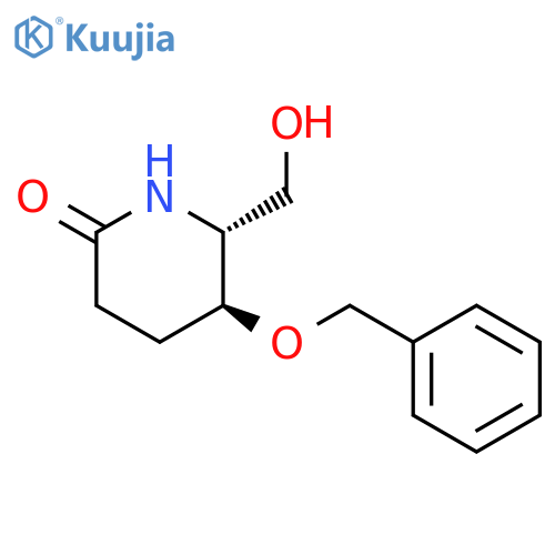 2-PIPERIDINONE, 6-(HYDROXYMETHYL)-5-(PHENYLMETHOXY)-, (5S,6R)- structure