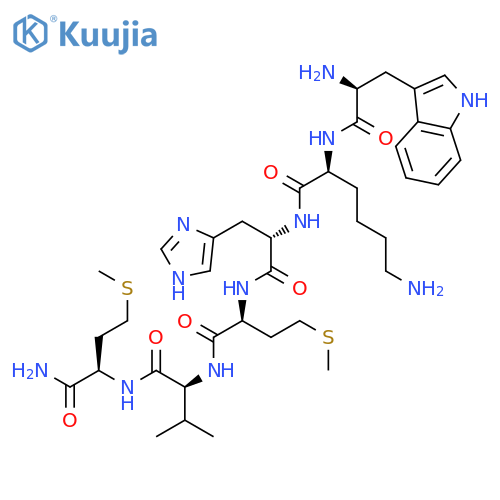 D-METHIONINAMIDE, L-TRYPTOPHYL-L-LYSYL-L-HISTIDYL-L-METHIONYL-L-VALYL- structure