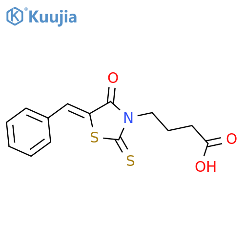3-THIAZOLIDINEBUTANOIC ACID, 4-OXO-5-(PHENYLMETHYLENE)-2-THIOXO-, (5Z)- structure