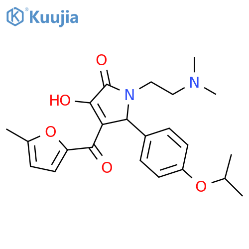 1-2-(dimethylamino)ethyl-3-hydroxy-4-(5-methylfuran-2-carbonyl)-5-4-(propan-2-yloxy)phenyl-2,5-dihydro-1H-pyrrol-2-one structure
